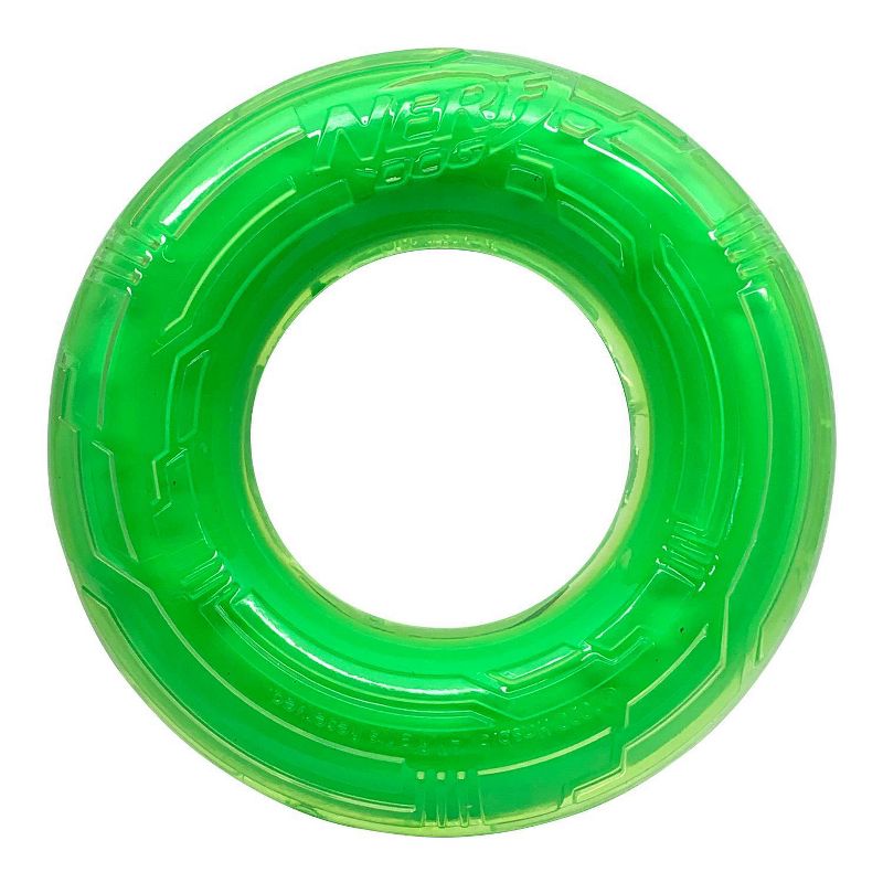 NERF Blitz Squeak Football Dog Toy - Green - 7"