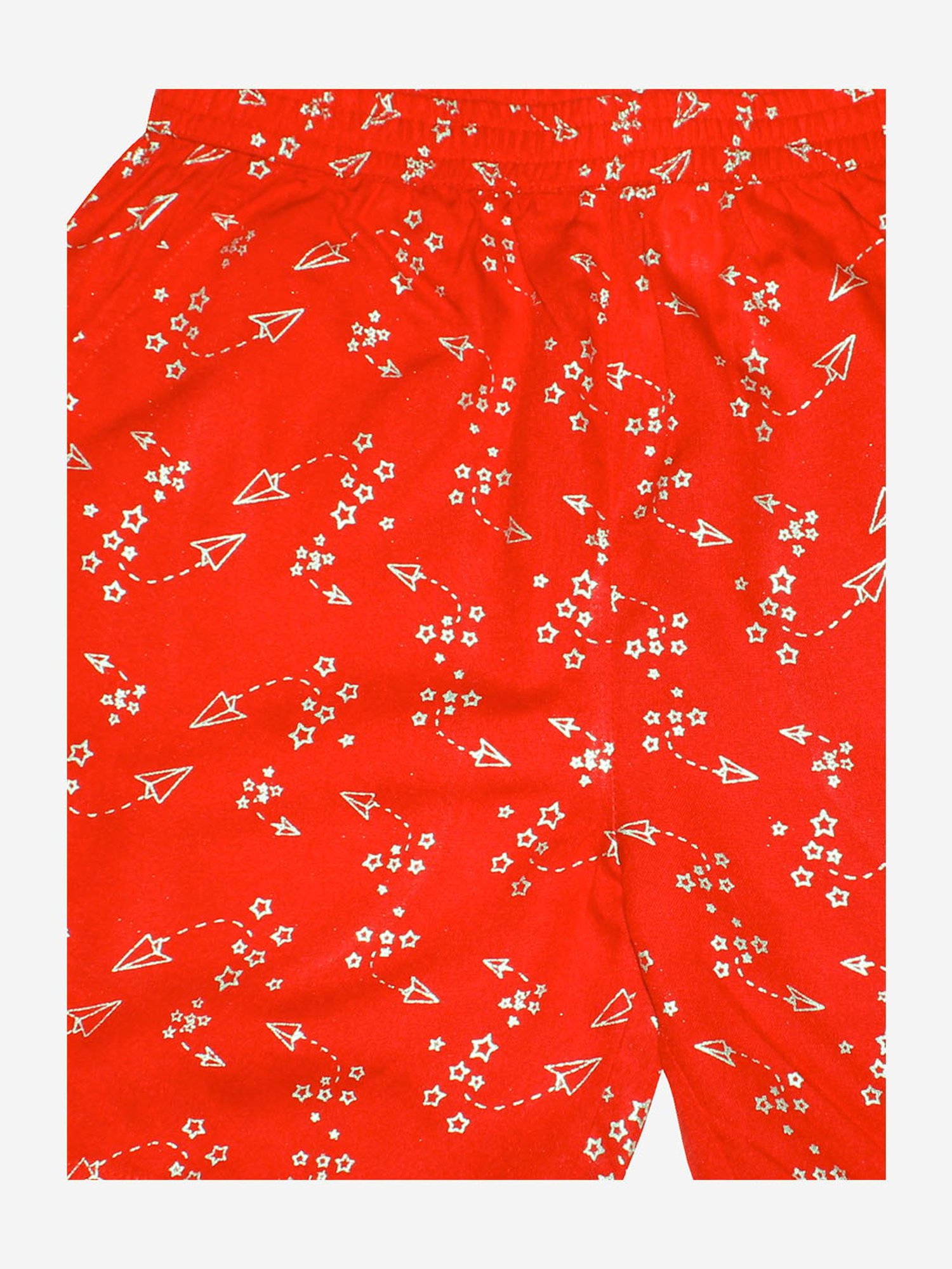 Kiddopanti Kids Red Printed Shorts