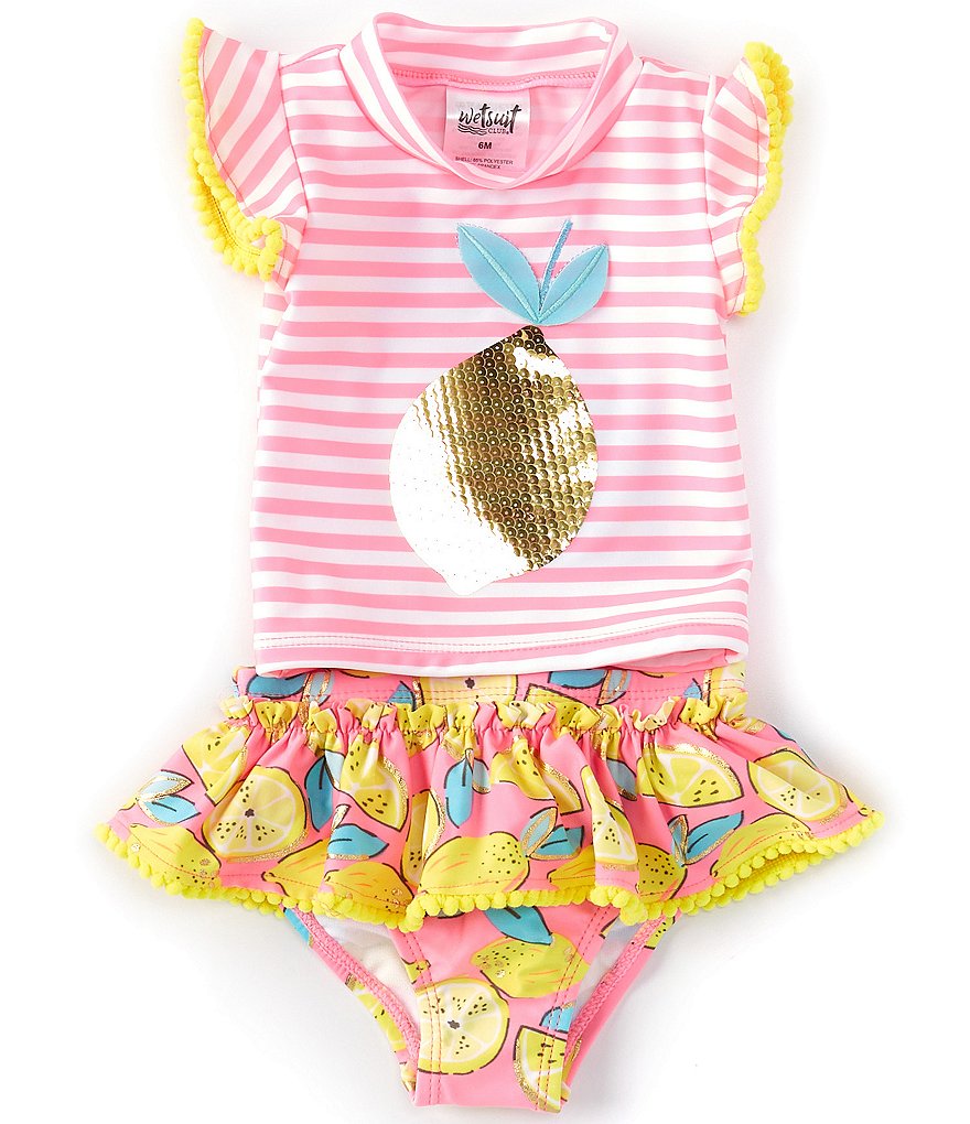 Starting Out Baby Girls 3-24 Months Ruffled Pineapple One-Piece Swimsuit