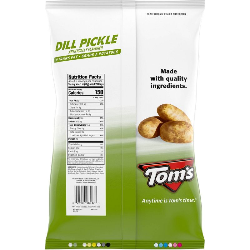 Tom'sDill Pickle Flavored Potato Chips - 5.5oz