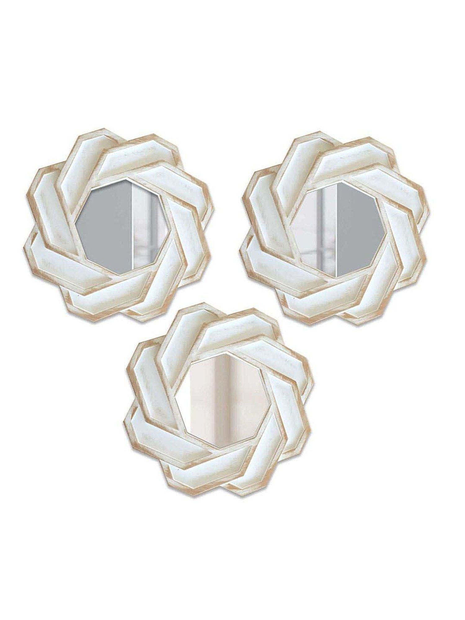 CHRONIKLE Pink Iron Sun Burst Designer Round Wall Mirror