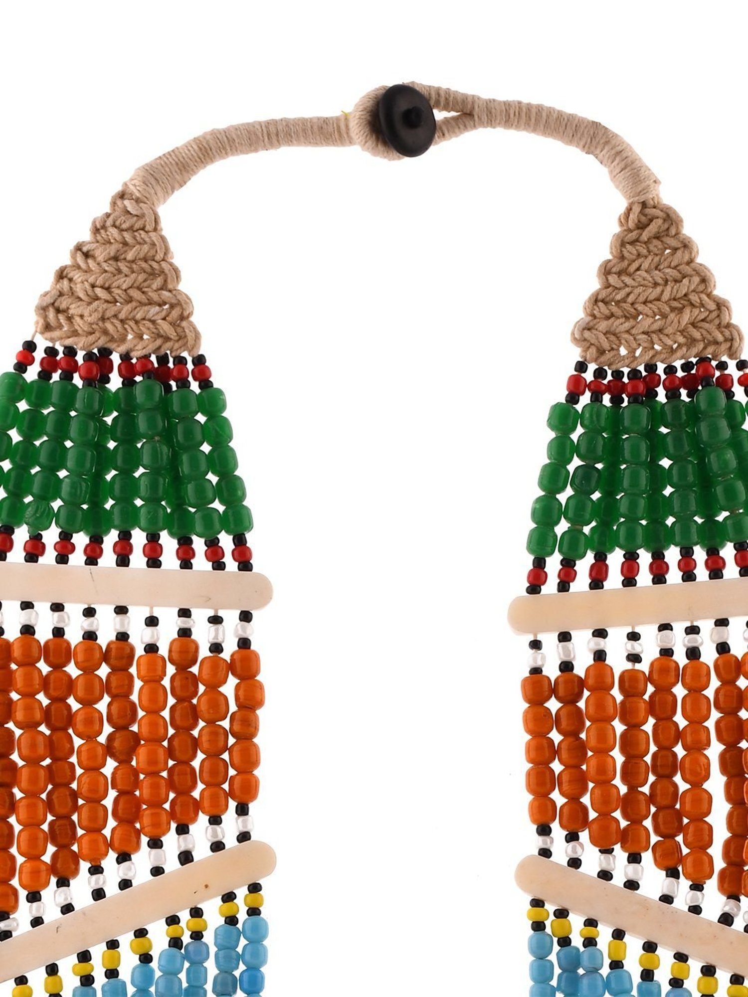 Imli Street Multicolor Vintage Naga Beaded Tribal Necklace