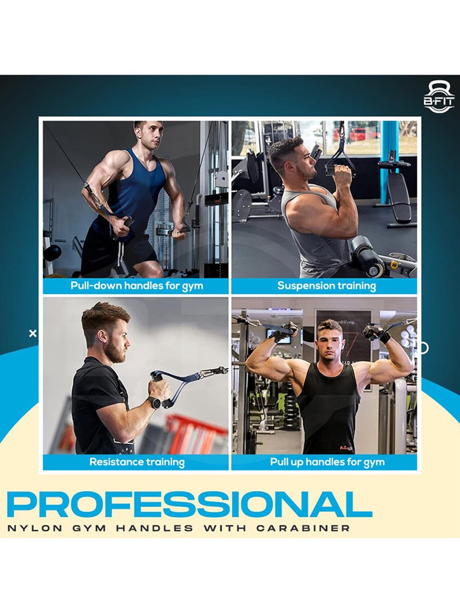 B Fit Professional Exercise Super Solid Handles