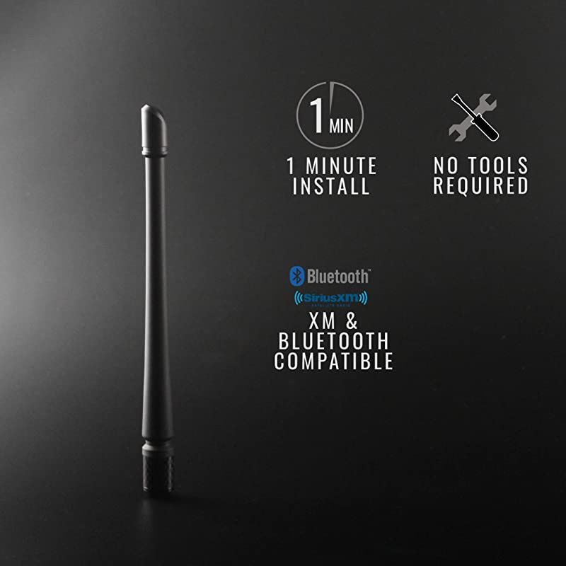 Antenna Compatible with Chevy Silverado amp GMC SierraDenali | 7 inches Flexible Rubber Antenna Replacement | Designed for Optimized FMAM Reception