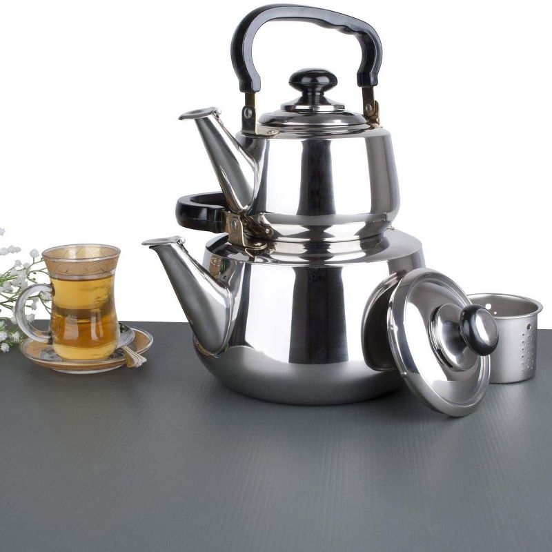 Bonjour Round Glass Teapot with Flavor Lock Infuser (34 oz)