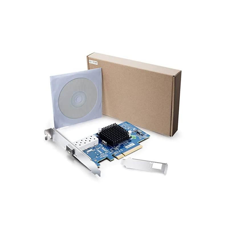 Ethernet Network Adapter Card for 82599 Controller Compare to Intel X520DA1 Network Interface Card NIC PCI Express X8 Single SFP+ Port Fiber Server Adapter