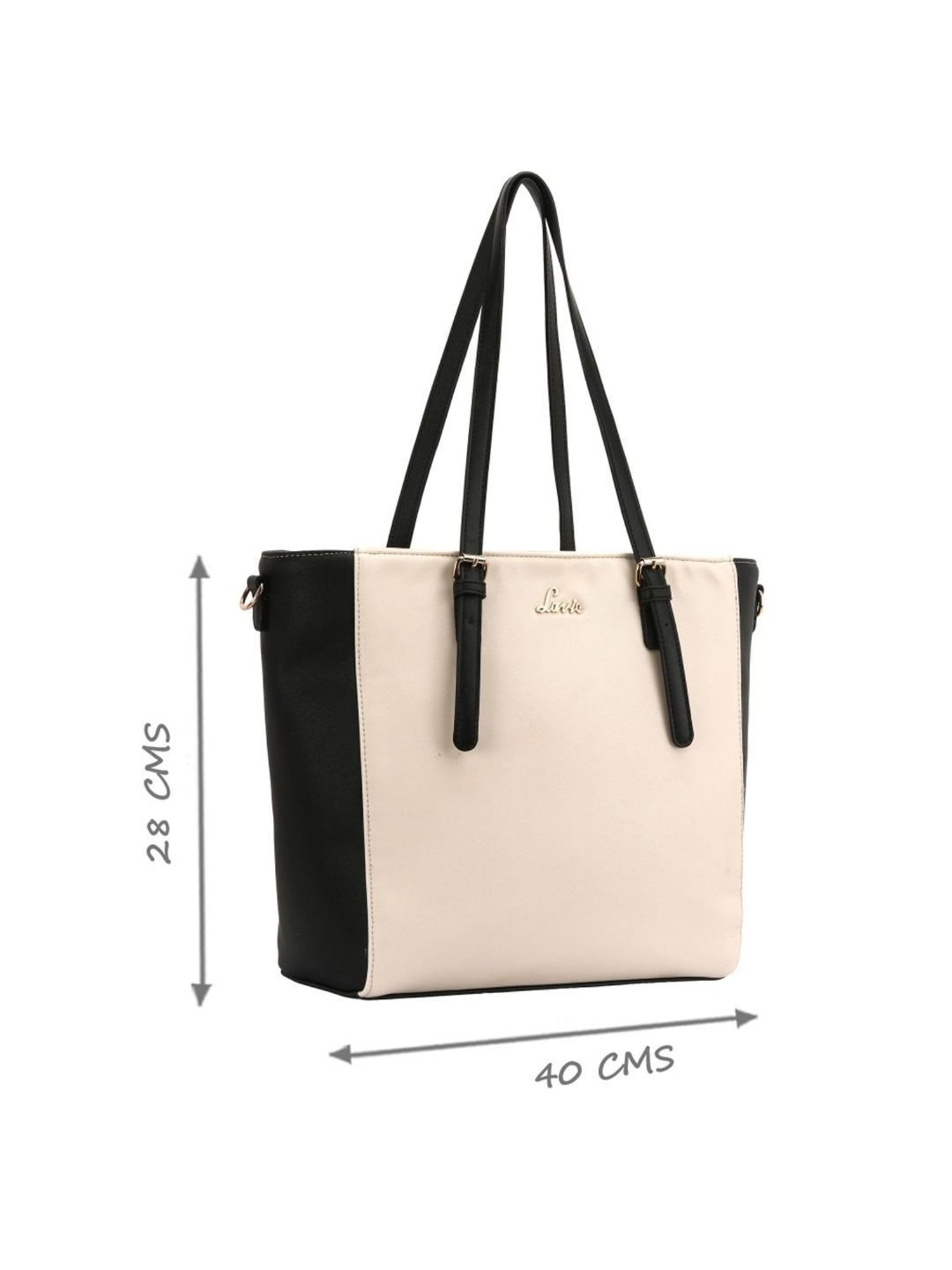 Call It Spring Black Combo Solid Large Tote Handbag