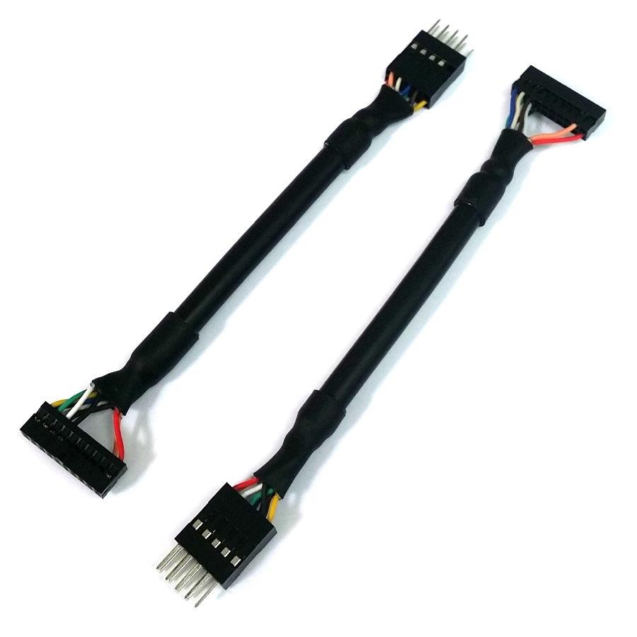 USB 2.0 9-Pin Male to USB 3.0 20-Pin Female Low Profile (10cm) (CAB387)