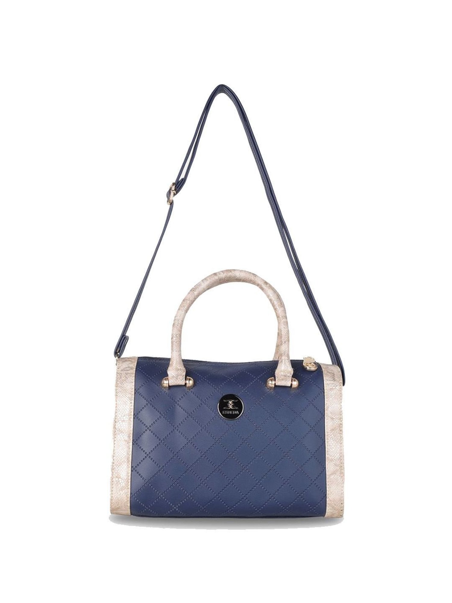 Esbeda Blue PU Solid Handbag
