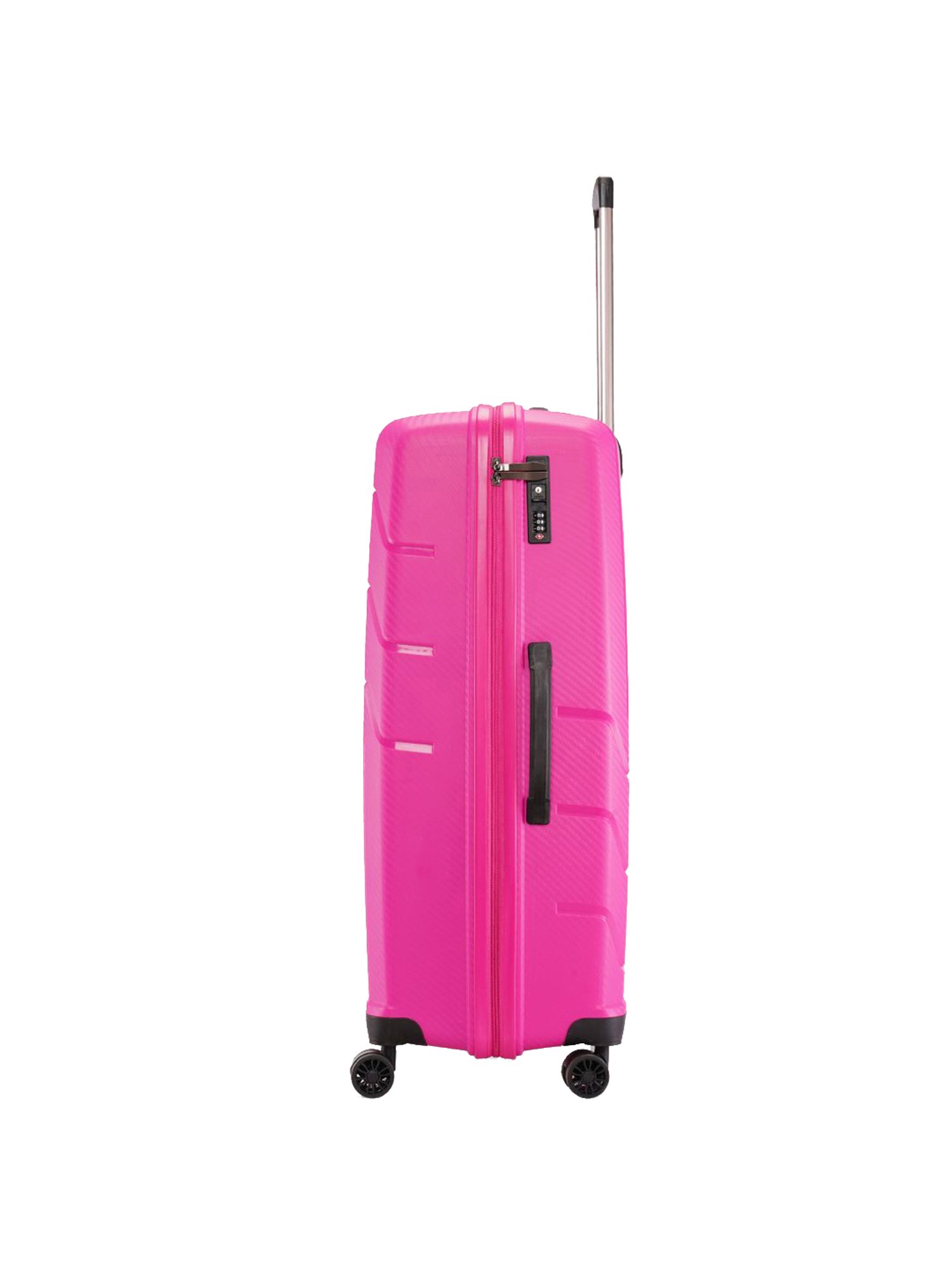 Swiss Brand Matterhorn Pink Textured Hard Large Trolley Bag - 29 cm