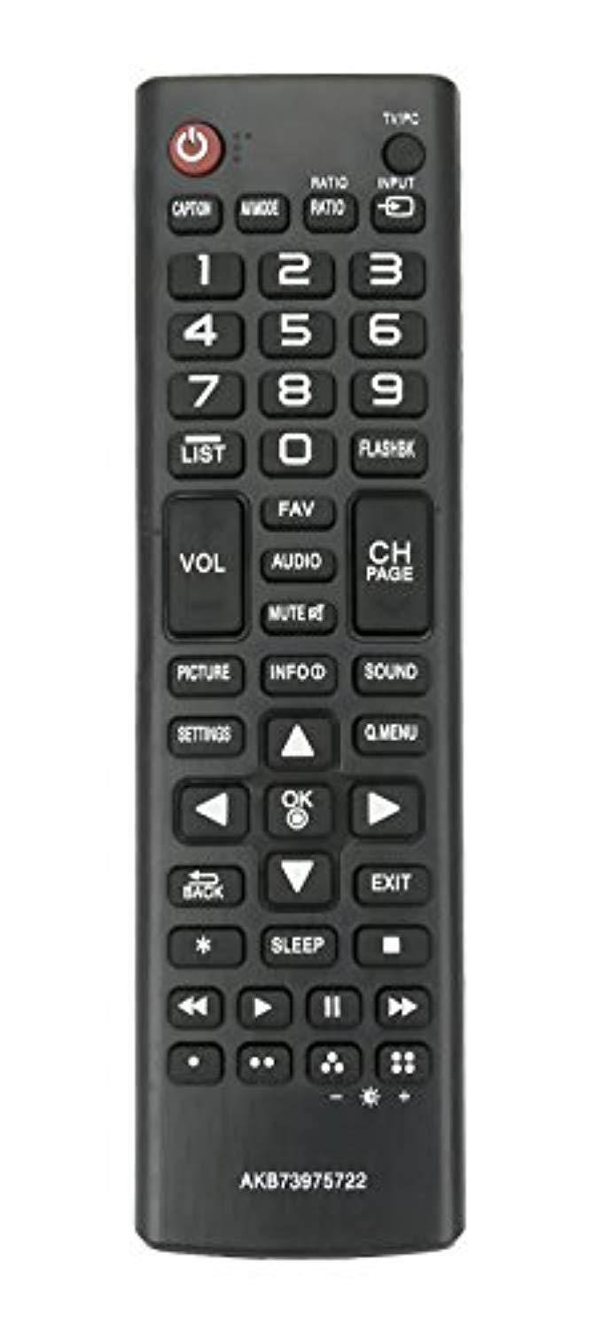 new akb73975722 replace remote fit for lg tv 22lb4510 22lb4510pu 22lb4510-pu 22lf4520 22lf4520wu 22lf4520-wu 22lh4530 22lh4530p