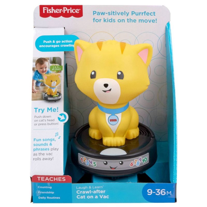 Fisher-Price Laugh & Learn Crawl-after Cat on a Vac