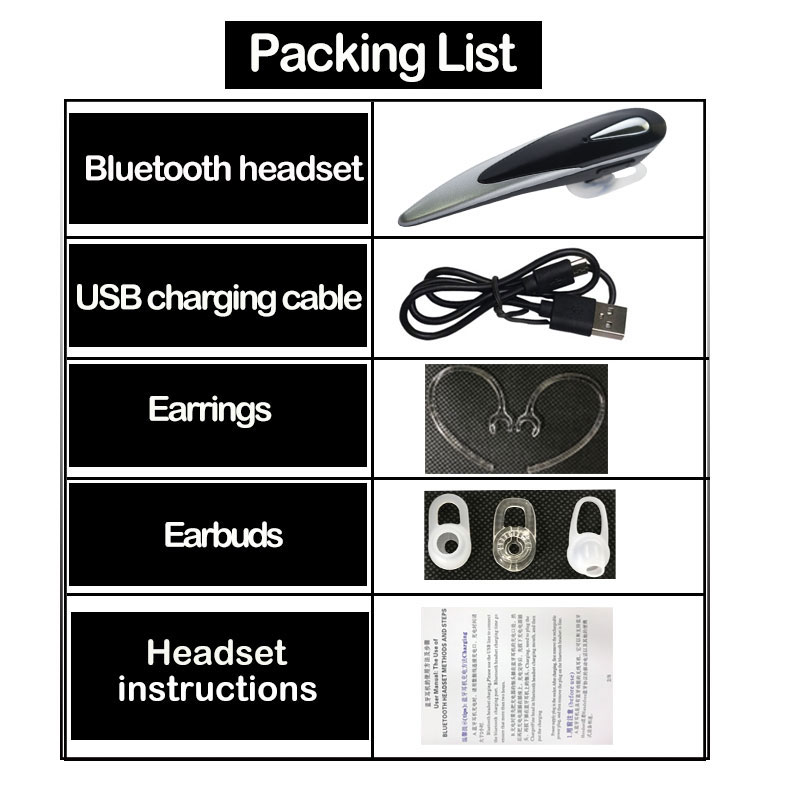 V102BS Bluetooth Headset,Hands-Free Bluetooth Earpiece Headphones for Cell Phones, Noise Cancelling Wireless Earpieces w/Mic for Business/Driving/Office, Compatible with iPhone/Samsung/Android