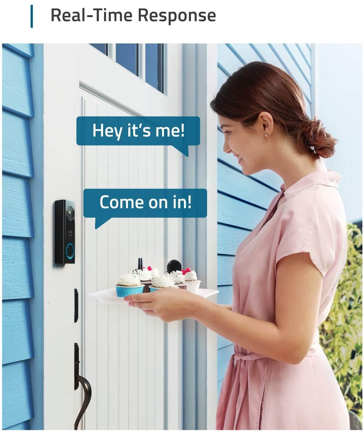 eufy Security, Wi-Fi Video Doorbell, 1080p-Grade Resolution, No Monthly Fee, Secure Local Storage, Human Detection, 2-way Audio, Free Wireless Chime-Requires Existing Doorbell Wires