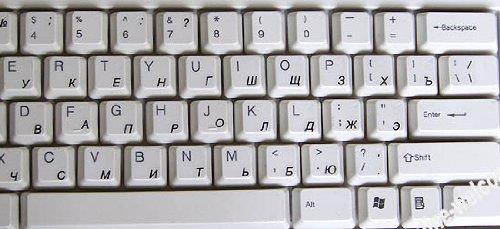 RUSSIAN KEYBOARD STICKERS WITH TRANSPARENT BACKGROUND WITH BLACK LETTERING FOR COMPUTER LAPTOPS DESKTOP
