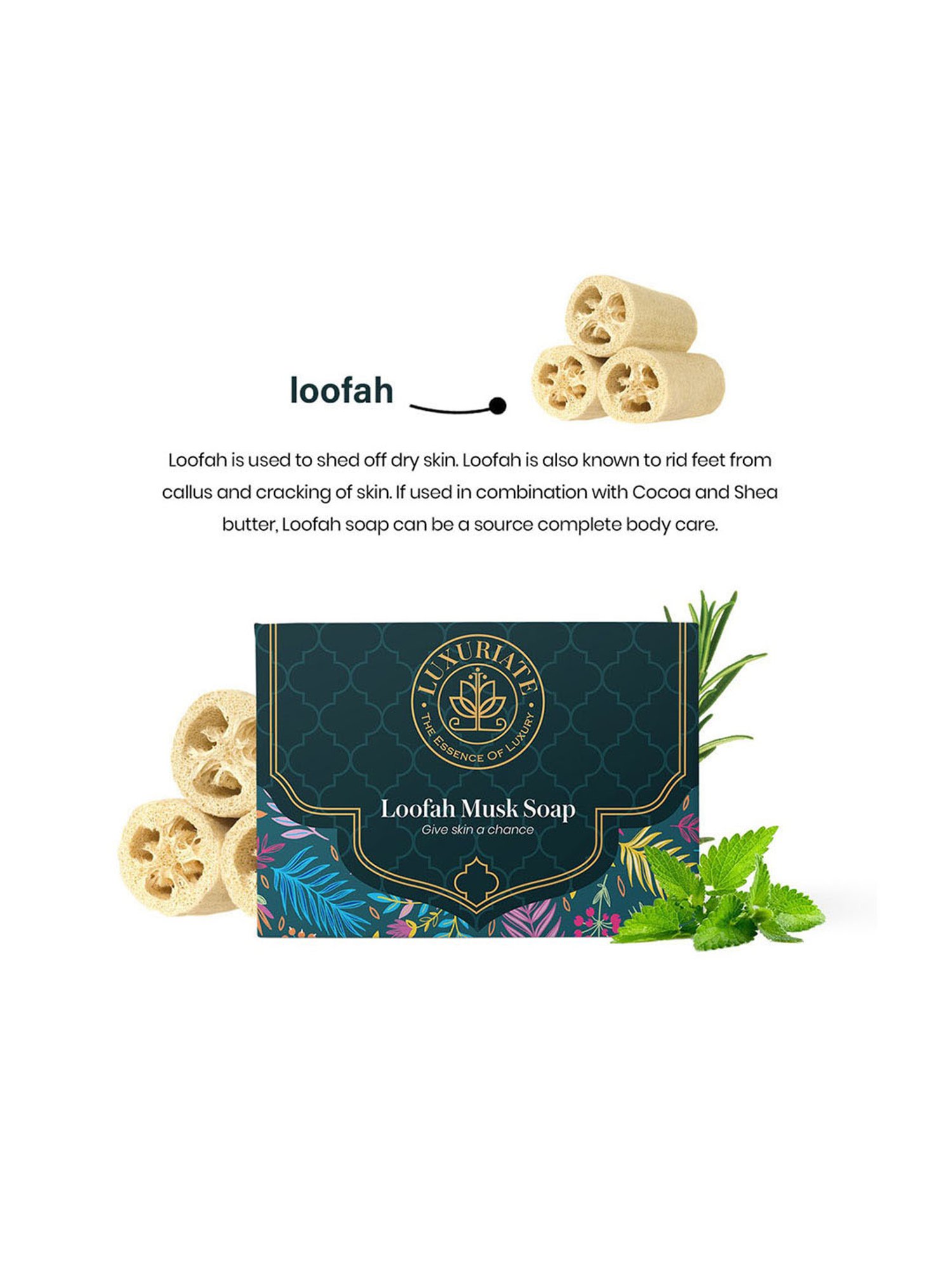 Luxuriate Loofah Mask Soap - 125 gm