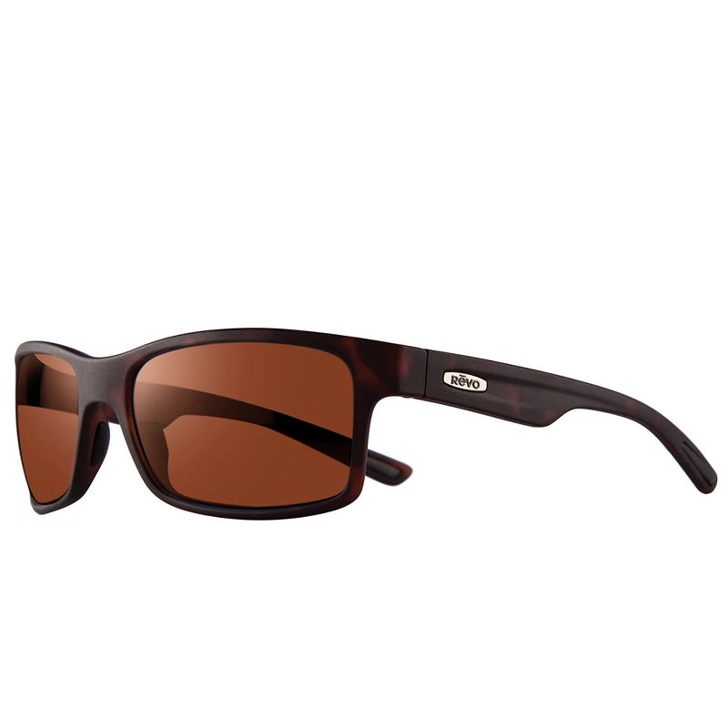 Revo Crawler RE 1027 02 GO Unisex Rectangle Polarized Sunglasses Matte Tortoise 59mm