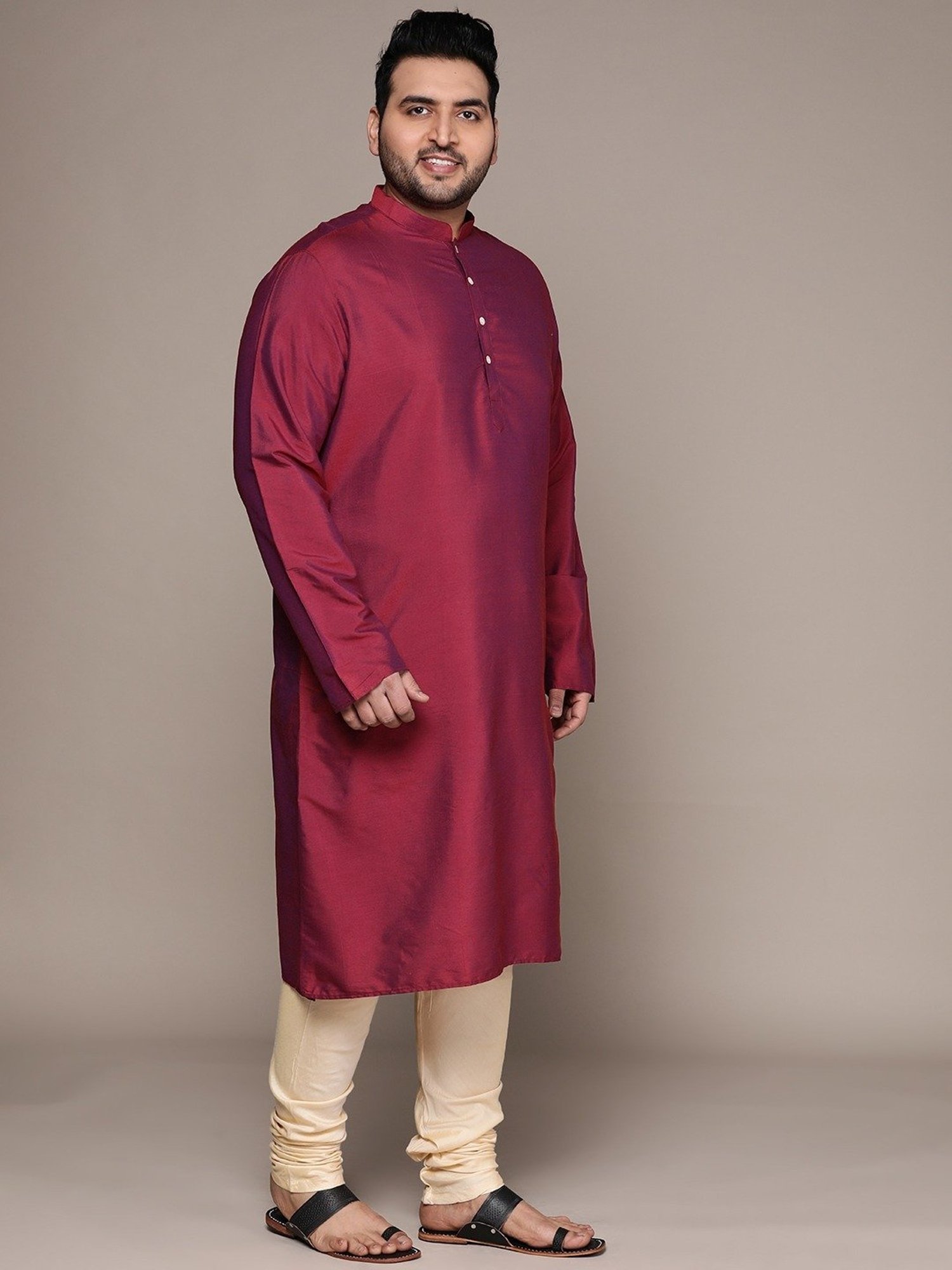 KISAH PLUS Green & Purple Regular Fit Printed Kurta Set With Jacket