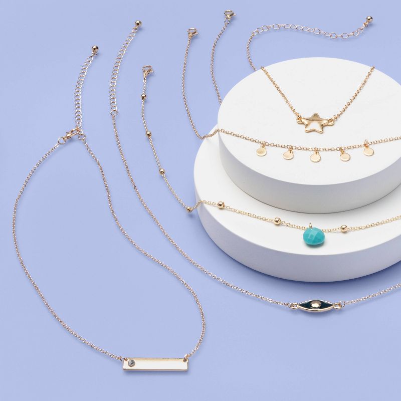 Girls' 5pk Necklace Set - More Than Magic™ Gold