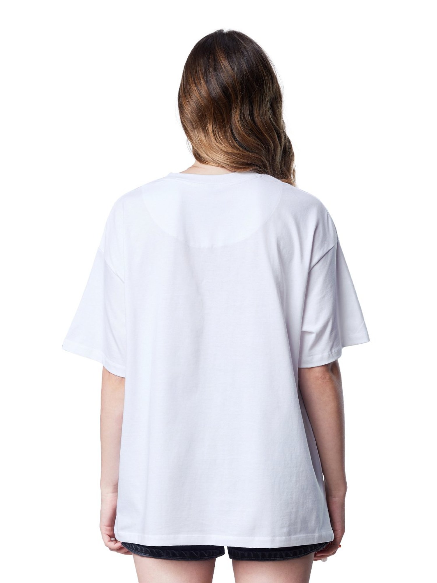 The Souled Store White Disney: Chip 'N' Dale Printed Oversized T-Shirt