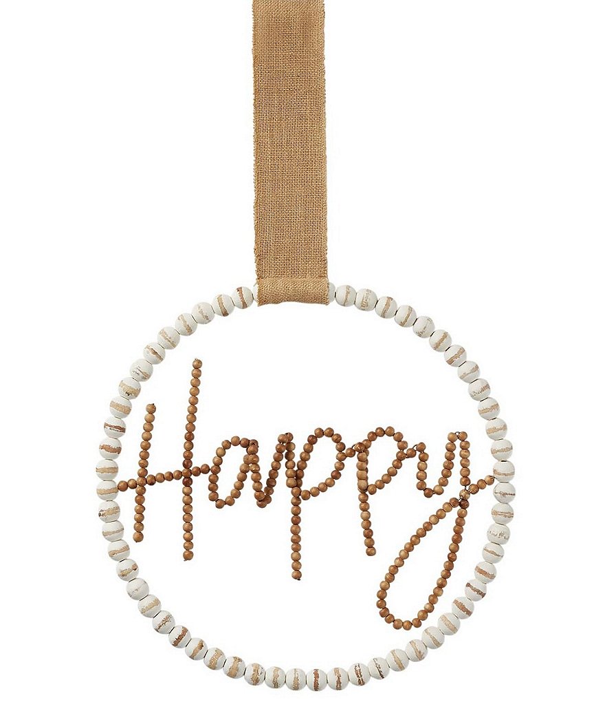 Mud Pie Happy Beaded Door Decor Hanger