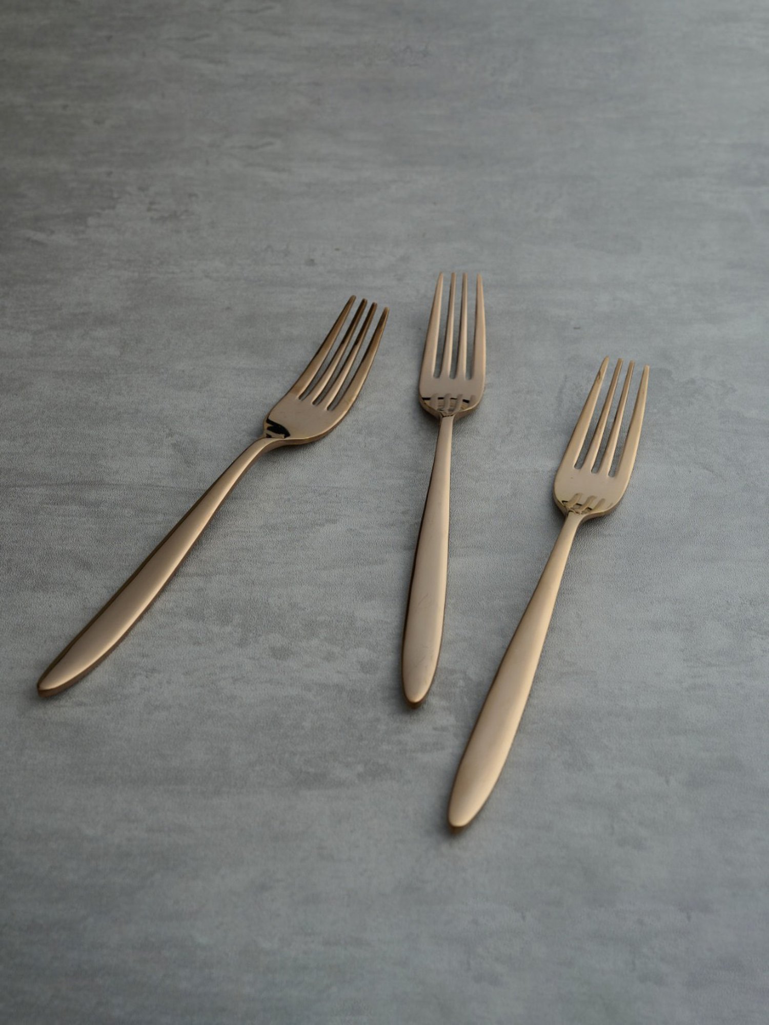 BlackCarrot Rose Gold Stainless Steel Fork Set of 3