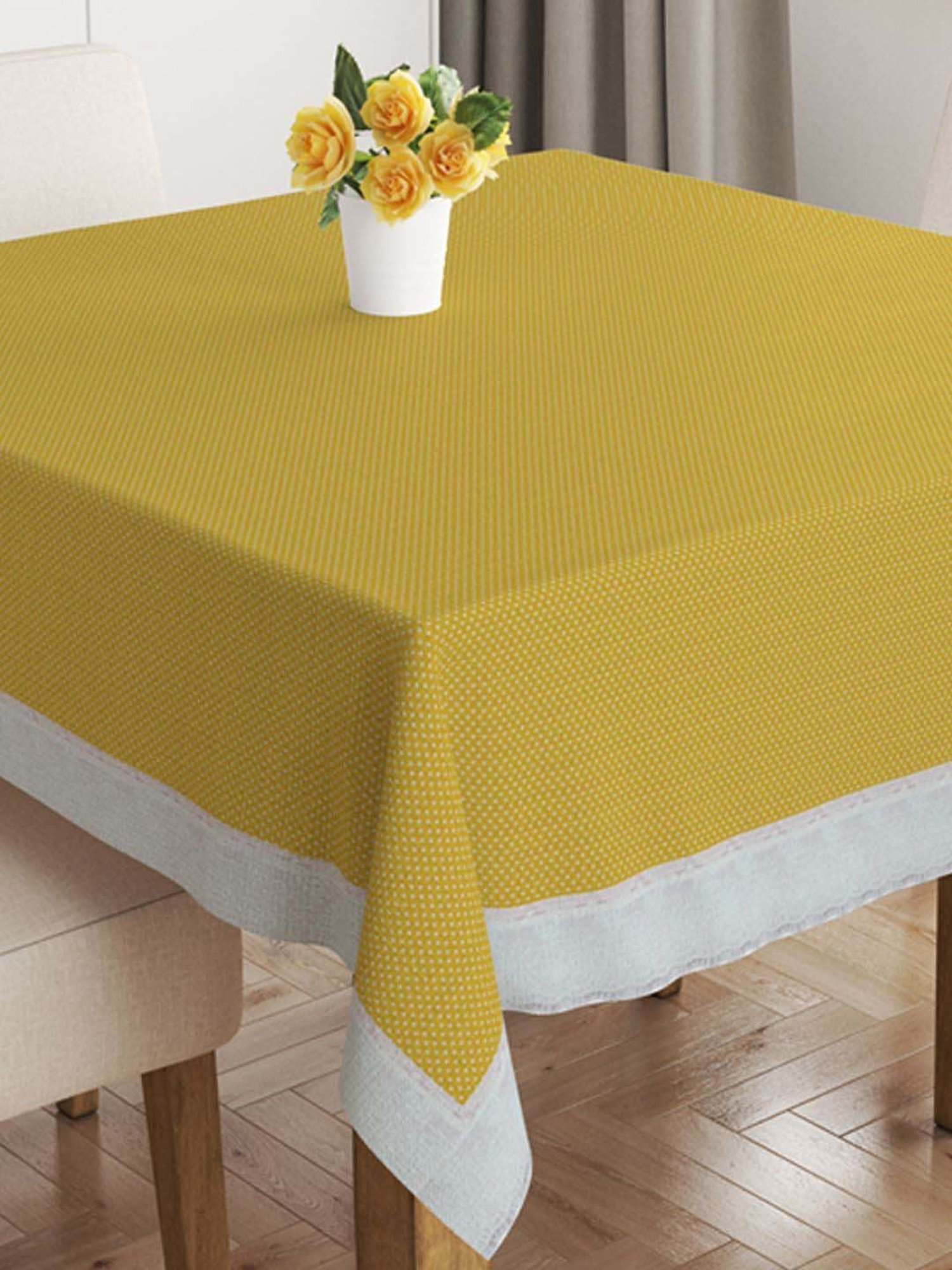 Bianca Classic Clear Yellow Pvc 4 Seater Table Cloth