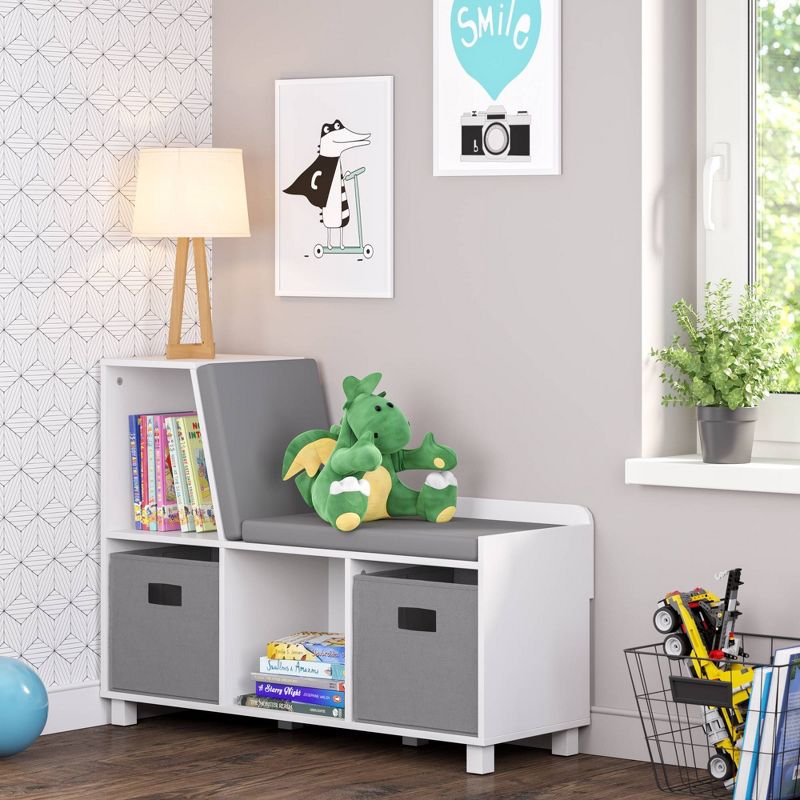 Book Nook Kids' Storage Bench with Cubbies - RiverRidge