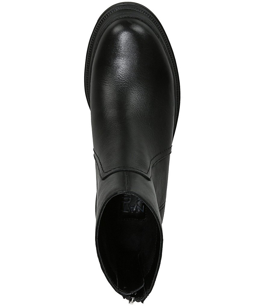 Naturalizer Joelle Waterproof Leather Lug Sole Block Heel Booties