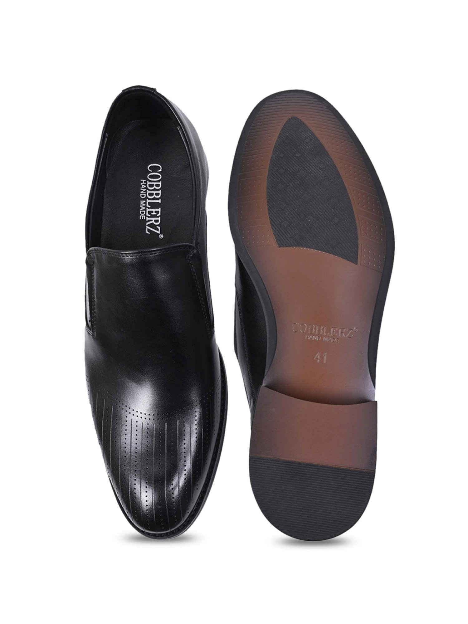 Cobblerz Men's Black Casual Loafers