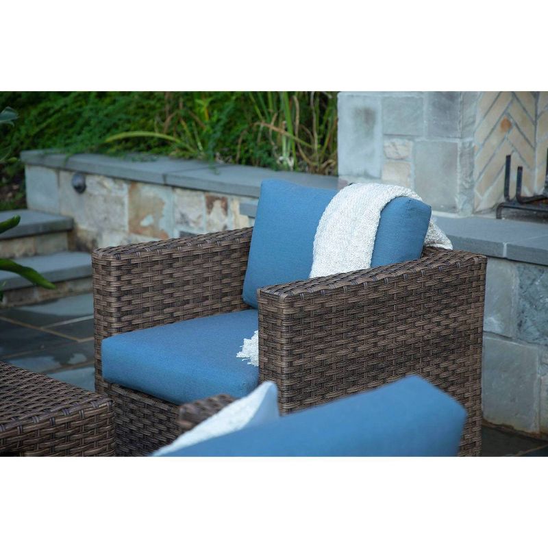 Pepperidge 6pc Deep Seating Set with Sunbrella Fabric Blue - Canopy Home and Garden