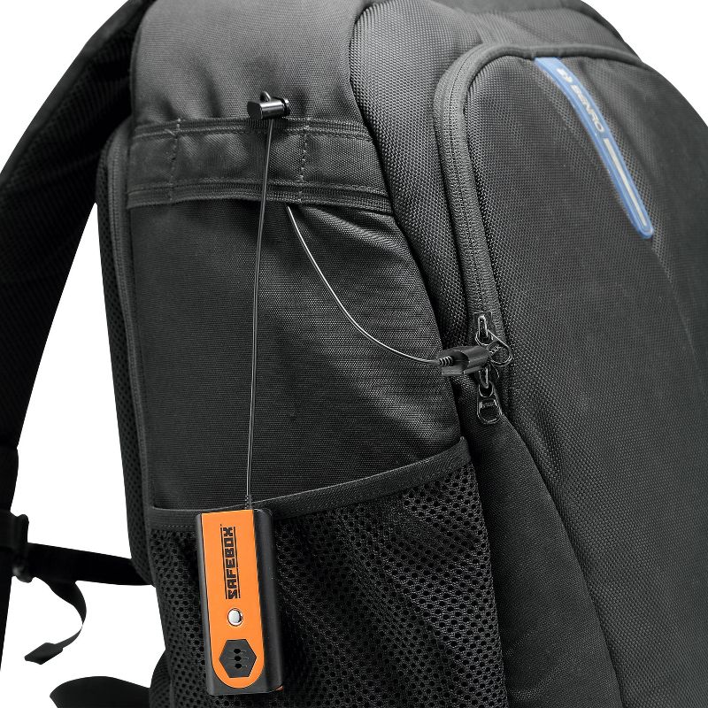 Lewis N. Clark SafeBox Door and Personal Travel Alarm and Flashlight - Black