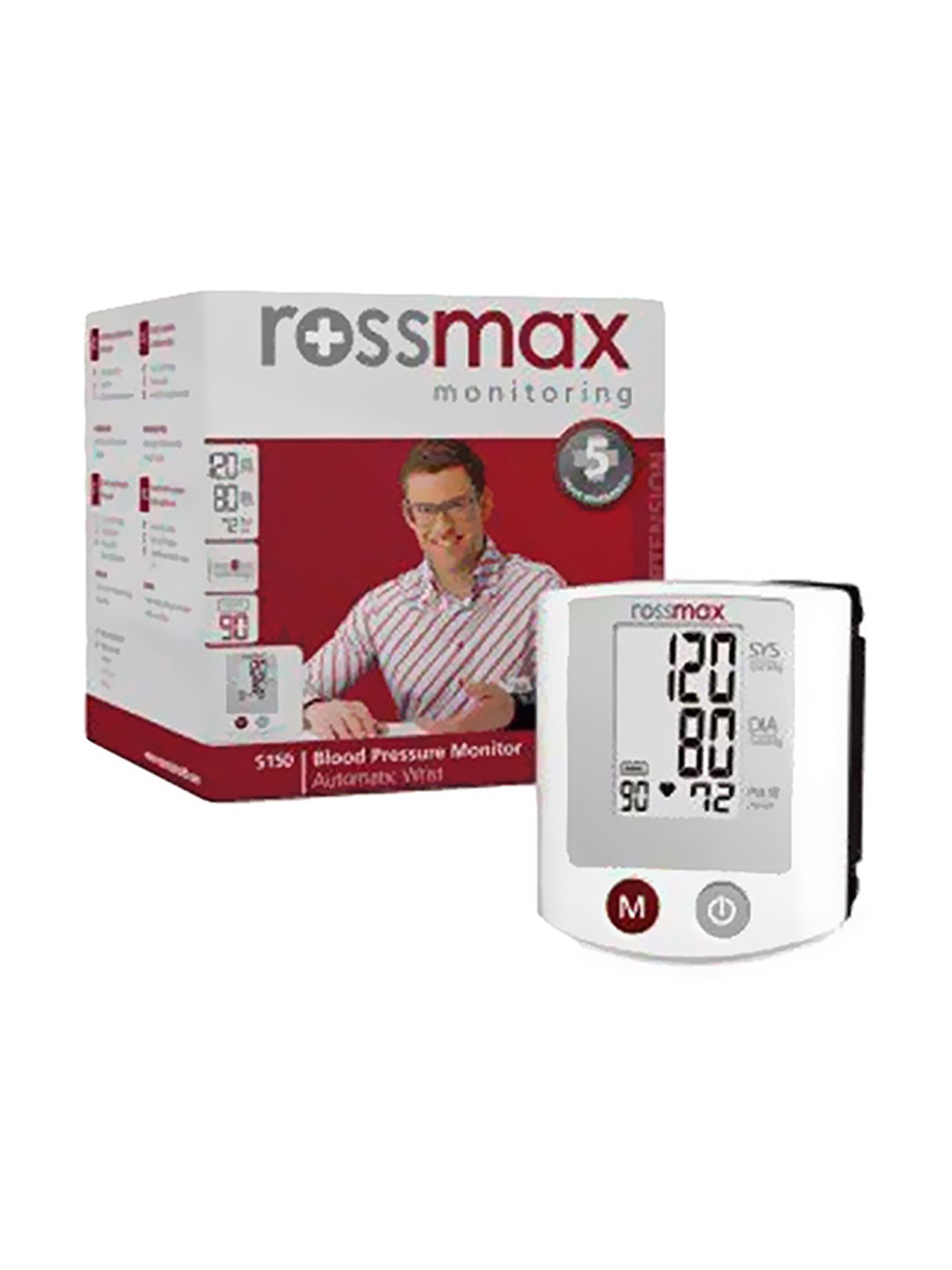 Rossmax S150 Automatic Wrist Blood Pressure Monitor (White)