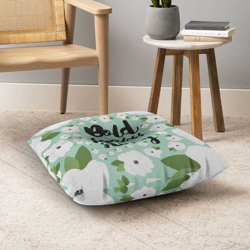 Allyson Johnson Bold Floral Min Square Floor Pillow - Deny Designs