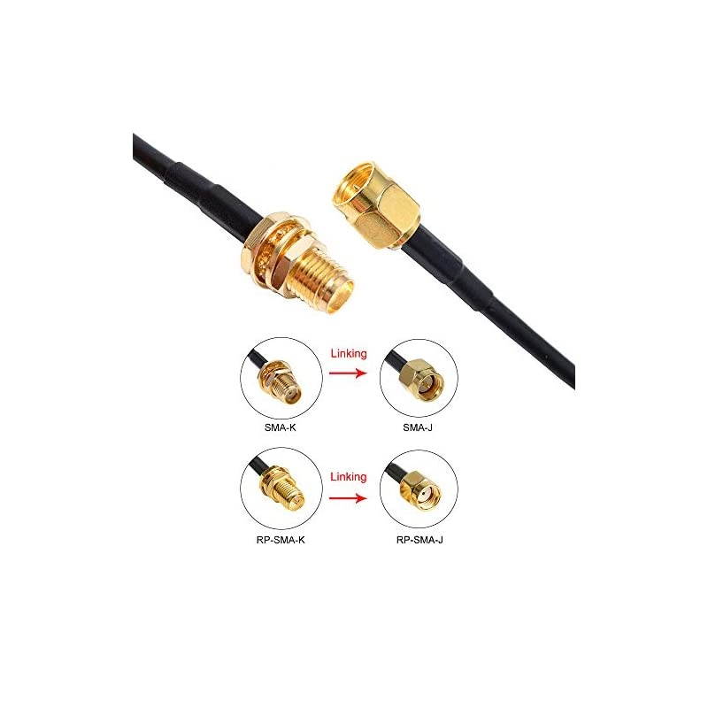 WiFi Antenna Extension Cable with SMA Male to SMA Female Coax Connector 3m 10FT by
