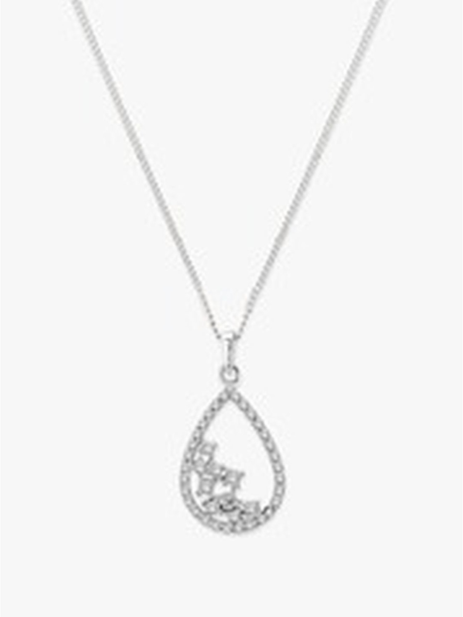 March by FableStreet 92.5 Sterling Silver Studded Drop Pendant for Women