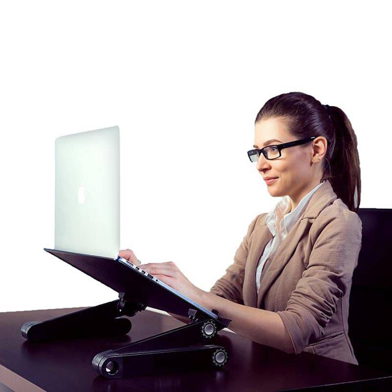 Workez Professional Adjustable Laptop Stand & Lap Desk Black - Uncaged Ergonomics