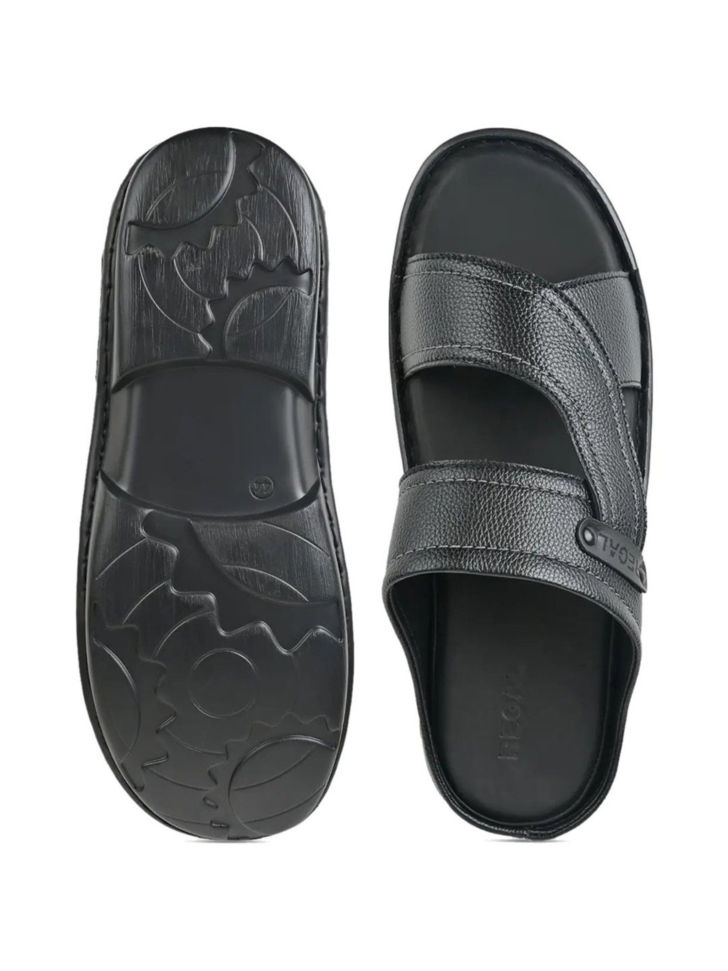 Regal Men's Black Casual Sandals