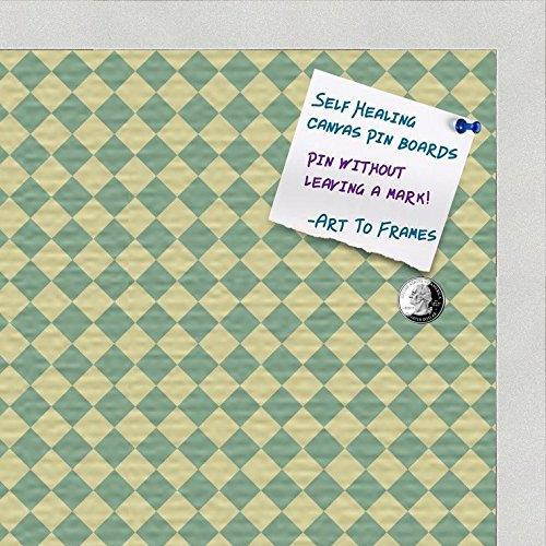 PinPix decorative pin cork bulletin board made from self-healing canvas, Abstract Pattern printed at 18x12 Inches and framed in Satin White Frame(WOM59504)