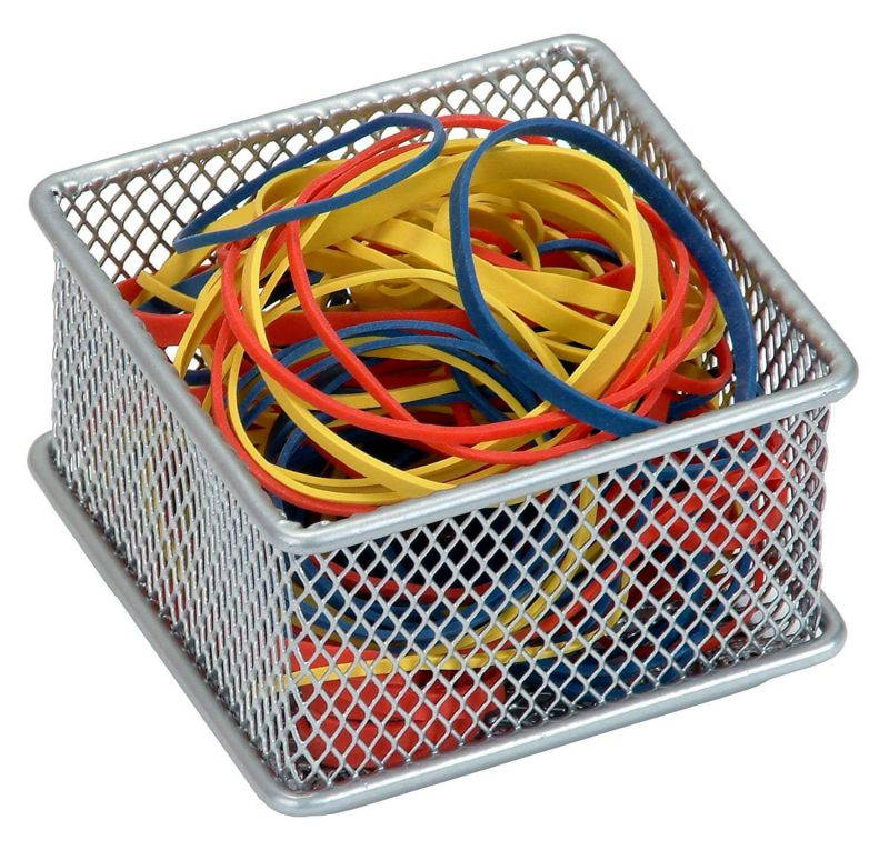 Ybm Home Silver Mesh Drawer Cabinet and or Shelf Organizer Bins, School Supply Holder Office Desktop Organizer Basket 1612 (3x3)