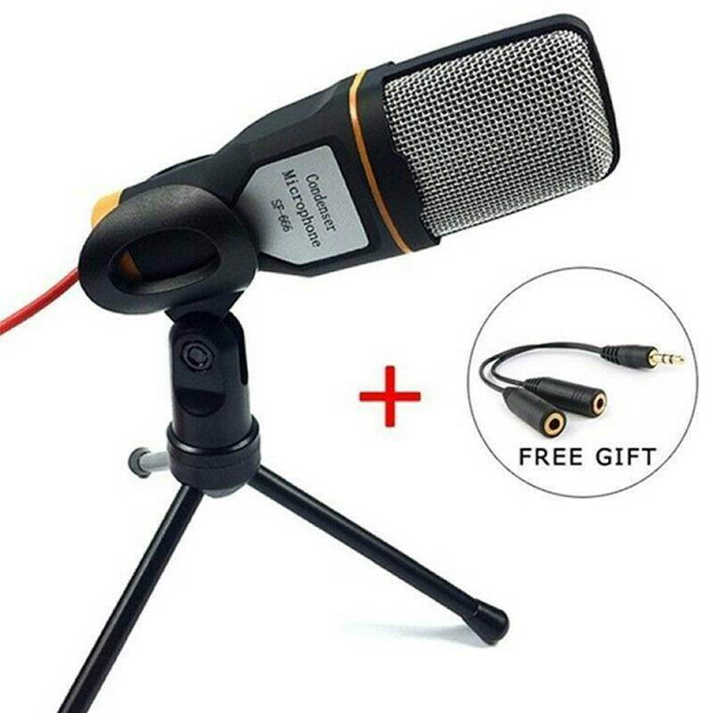 Professional Recording Podcast Condenser Microphone Mic For computer PC Laptop Skype Youtube