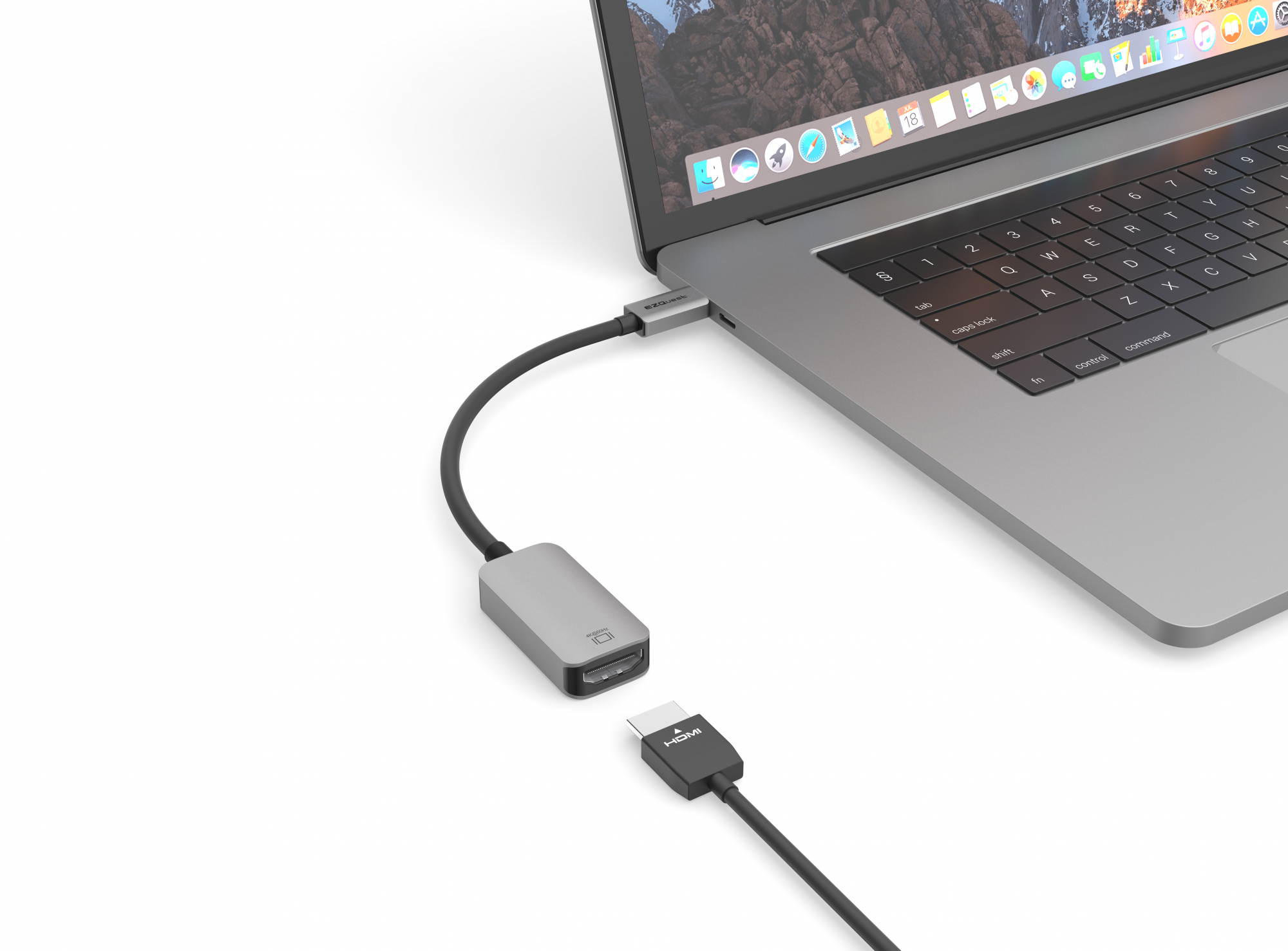 EZQuest USB-C to HDMI 4K, 60Hz Adapter Space Gray - X40016