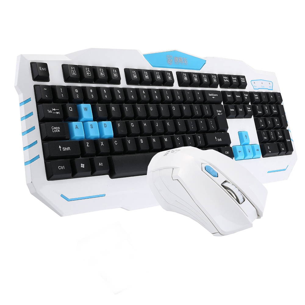 2016 Delog V90 Multimedia Ergonomic Usb Gaming Keyboard +2.4GHz 1000/1600DPI 6 Buttons Usb Wireless Gaming Mouse Set