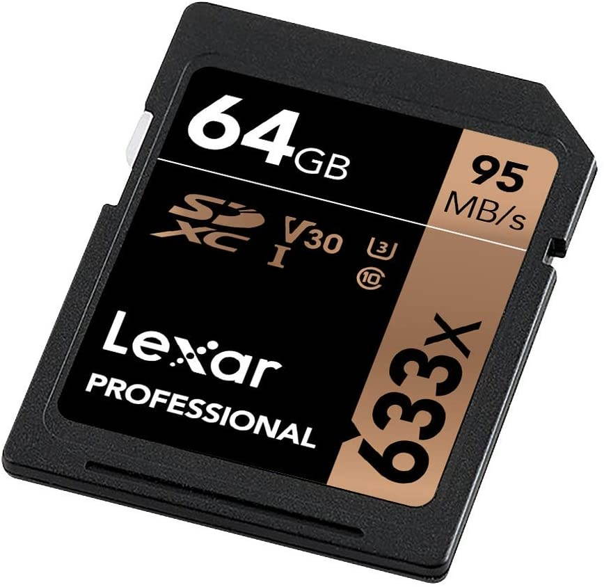 Lexar 64GB Professional Class 10 UHS-I U1 633x SDXC Memory Card #LSD64GCB1NL633