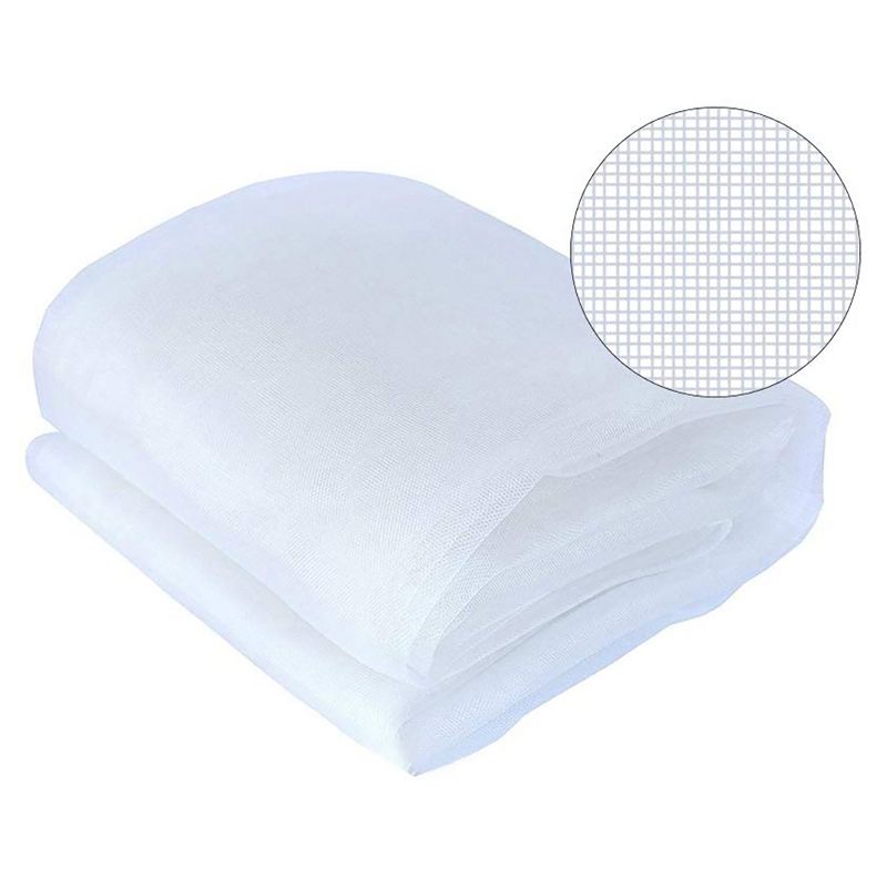 Agfabric Insect, Mosquito, and Bird Barrier Mesh Cover Net Netting Roll Screen for Garden Tomatoes, Fruits, Plants, and Flowers, 4 x 100 Foot (White)