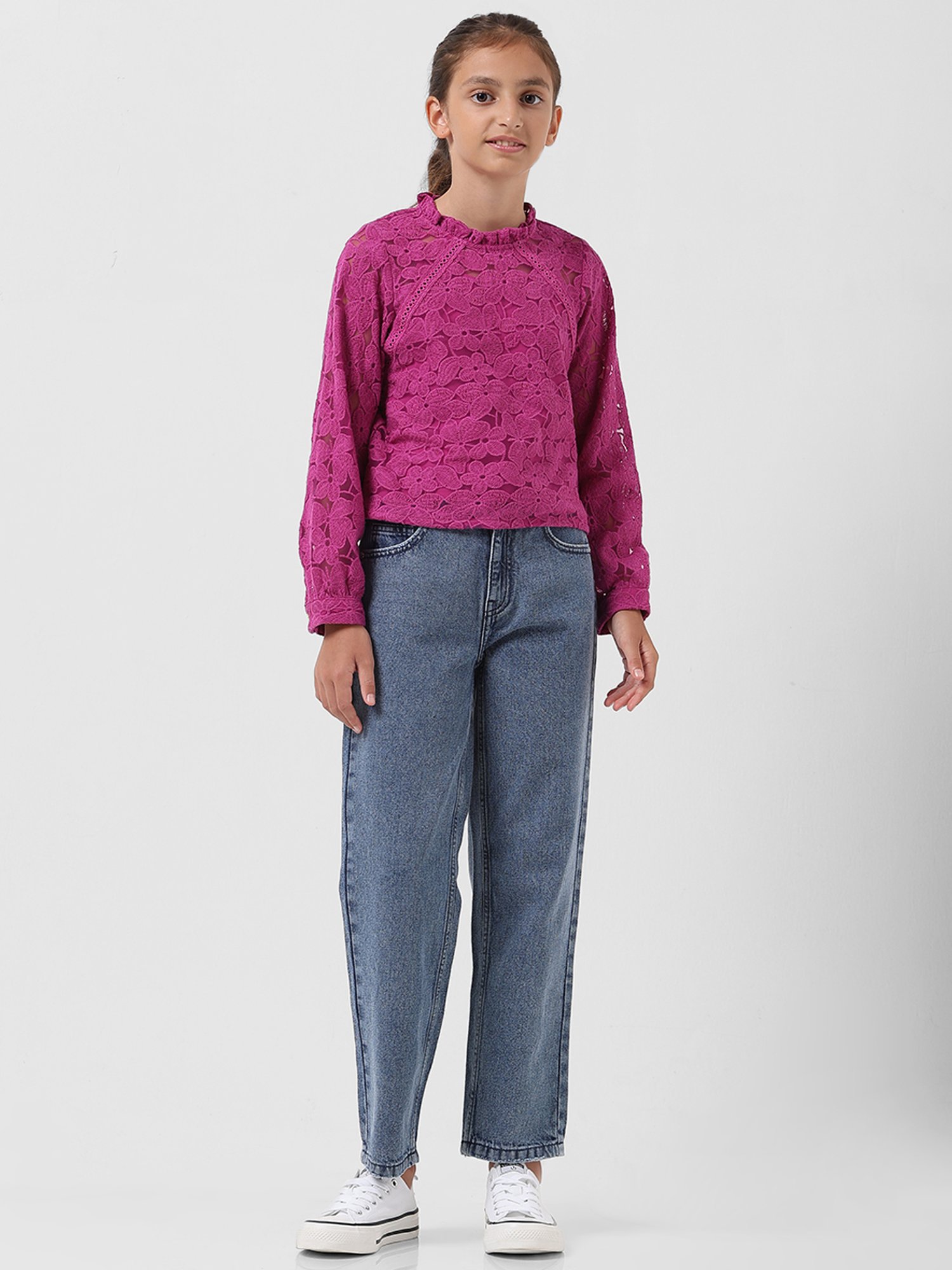 Tiny Girl Kids Pink Solid Top