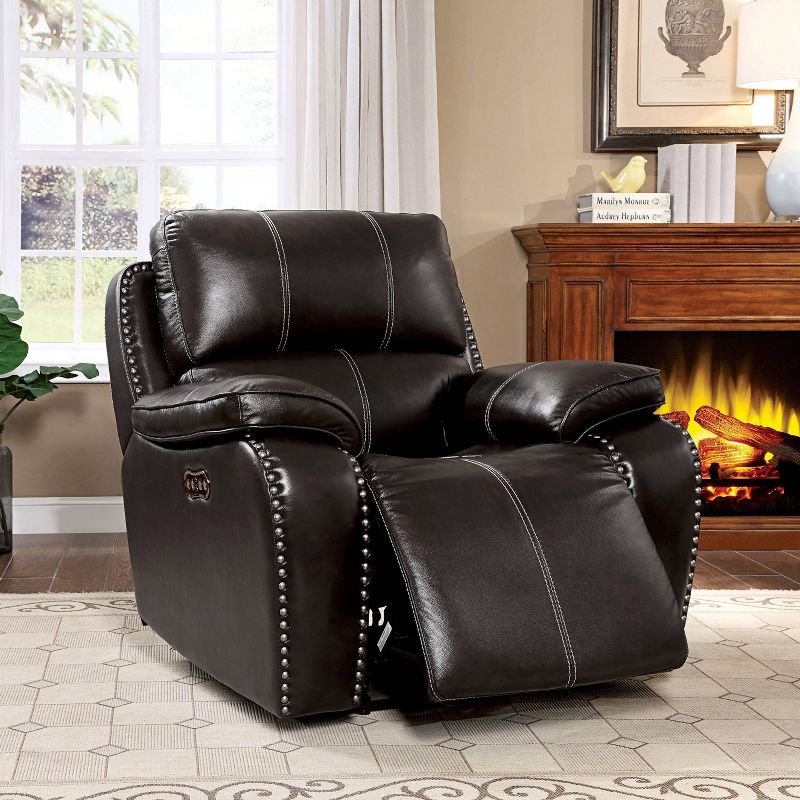 Ingham Power Recliner with Headrest Chair Dark Brown - HOMES: Inside + Out