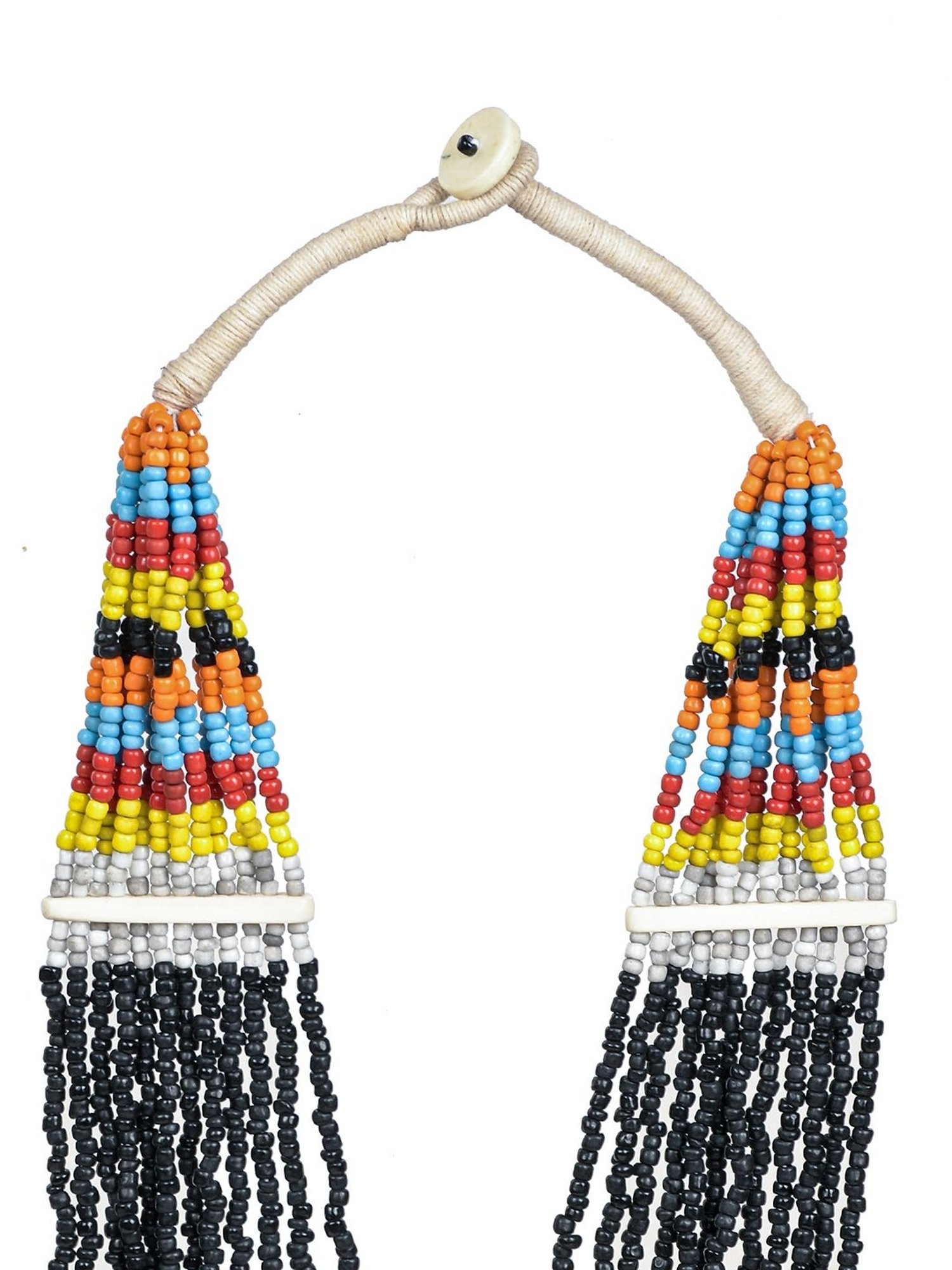Imli Street Multicolor Vintage Naga Beaded Tribal Necklace