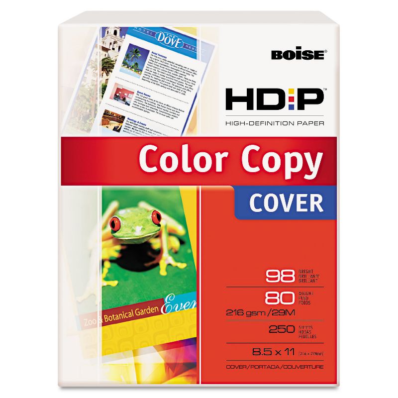 Boise POLARIS Premium Color Copy Paper 80lb 98 Bright 8-1/2 x 11 White 250 Sheets BCC8011