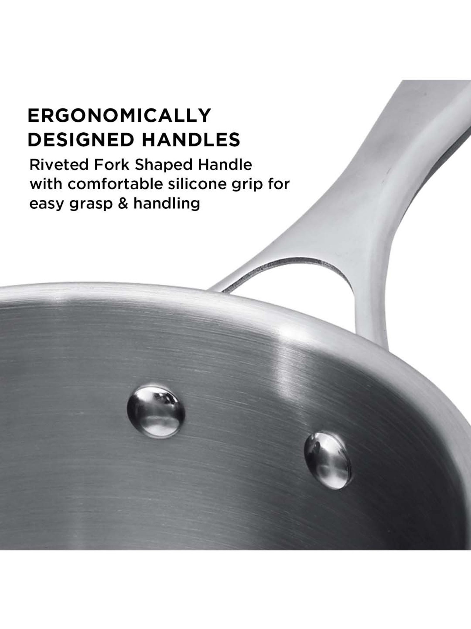 Meyer Select Stainless Steel Straining Saucepan 18cm (Induction & Gas Compatible)